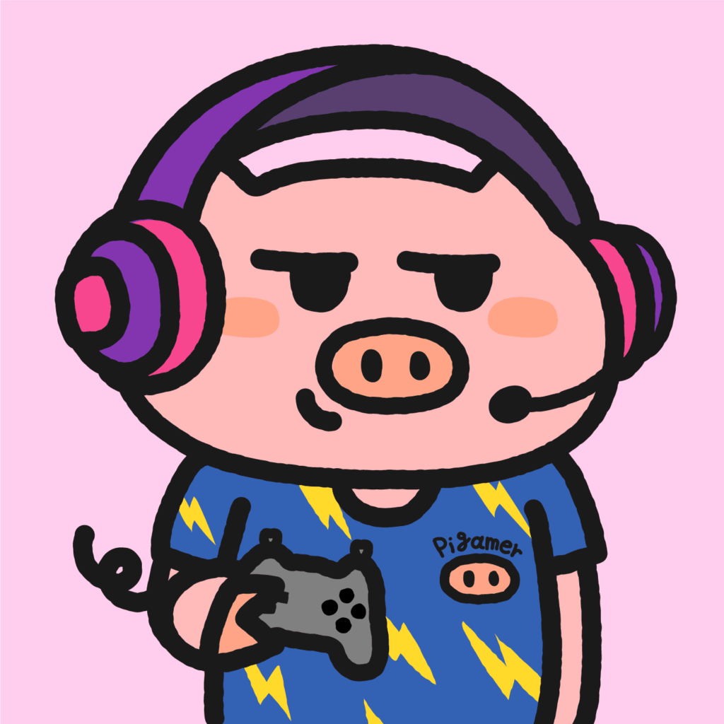 Cute Pigs #10 ゲーマー