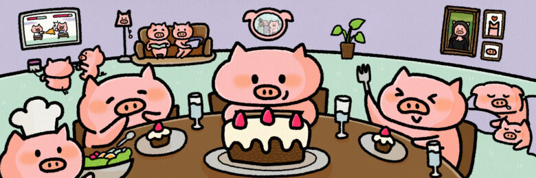ヘッダー用NFT Cute Pigs Home Party